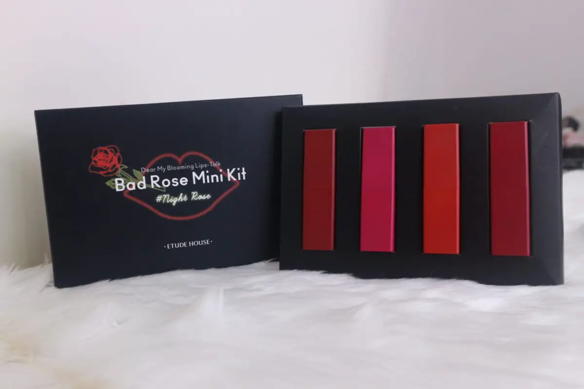 ETUDE HOUSE Dear My Blooming Lips-Talk Bad Rose Mini Kit #NIGHT ROSE 5