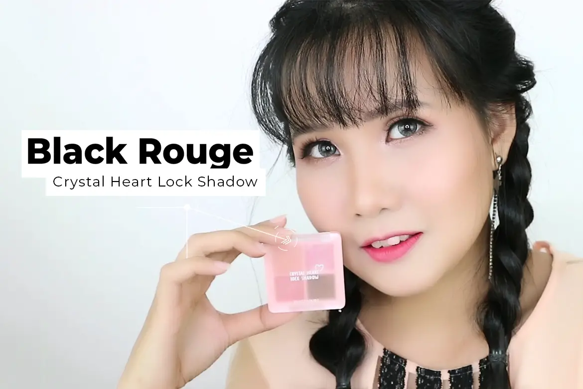 Black Rouge Crystal Heart Lock Shadow 34