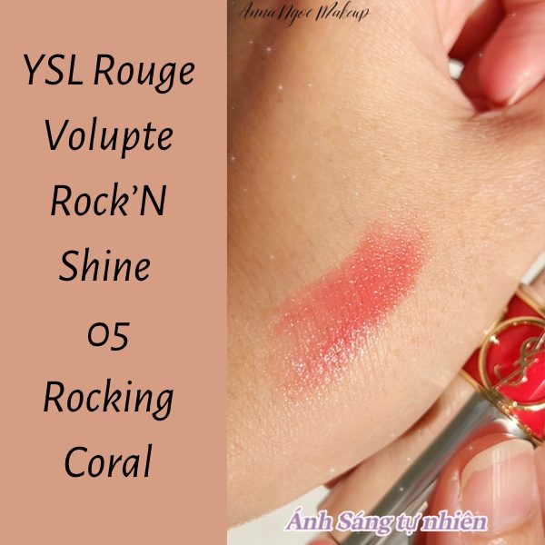 YSL Rouge Volupte Rock’N Shine - 05 Rocking Coral 8