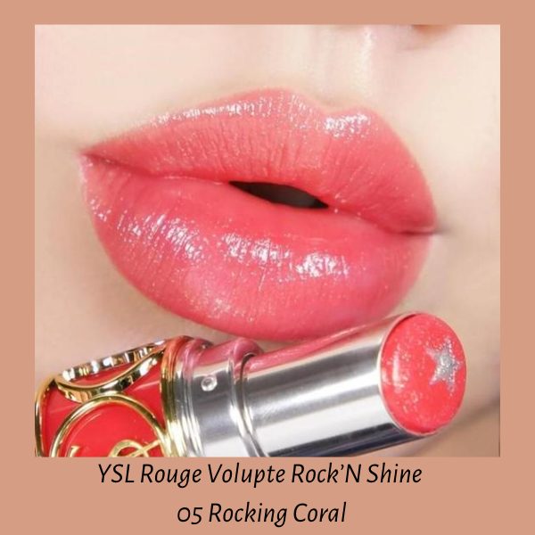 YSL Rouge Volupte Rock’N Shine - 05 Rocking Coral 9