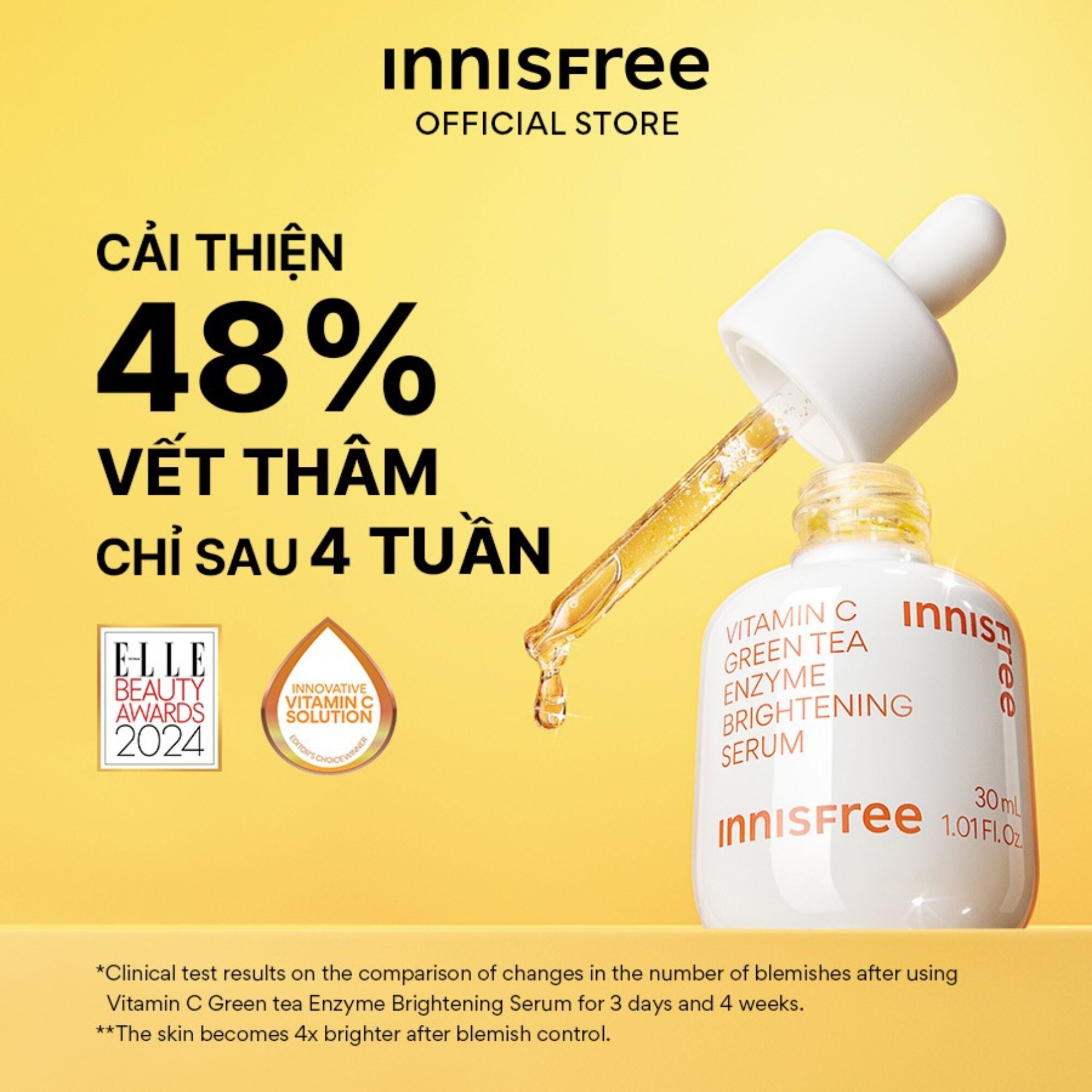 [Review] Tinh Chất Dưỡng Sáng Da INNISFREE Vitamin C Green Tea Enzyme Brightening Serum 4