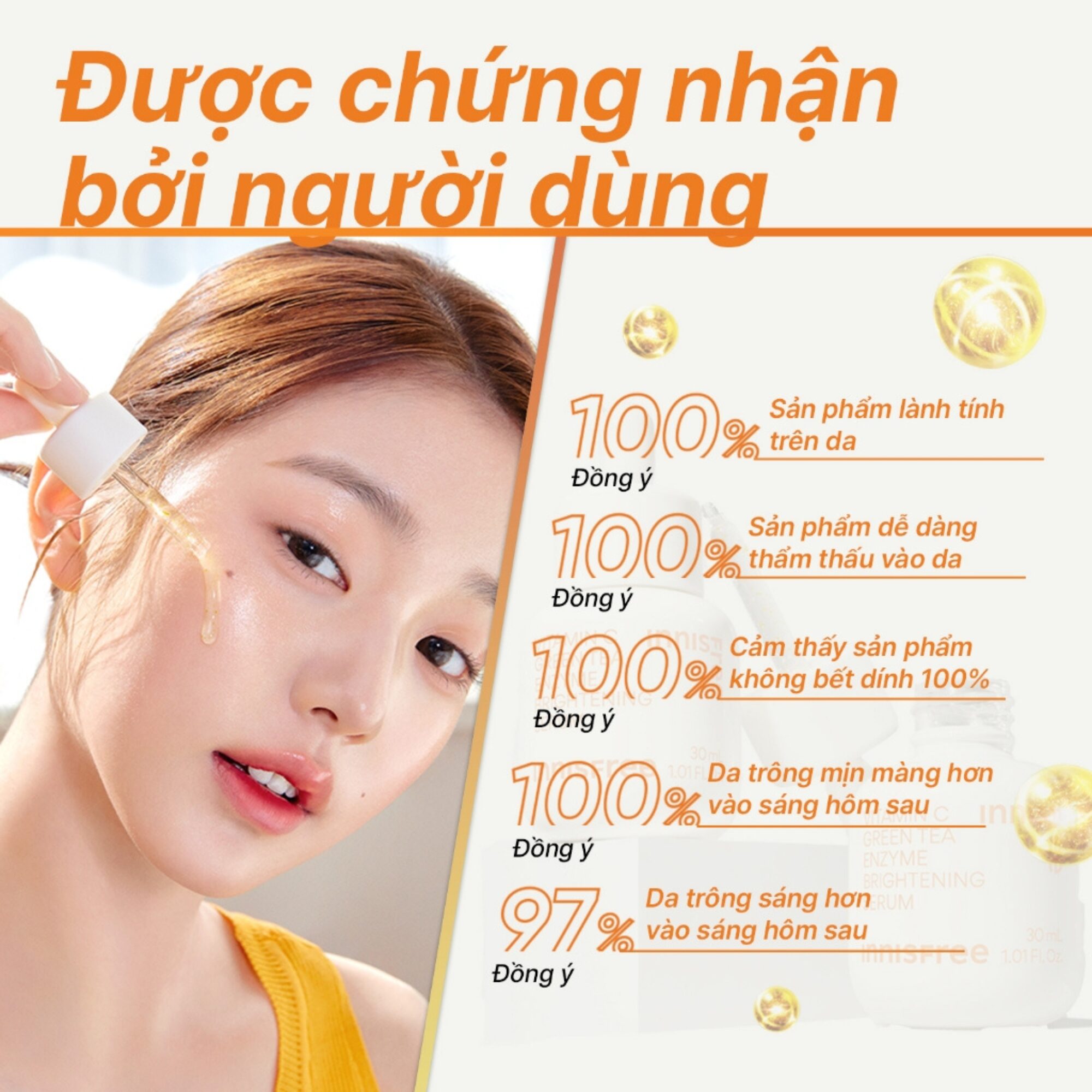 [Review] Tinh Chất Dưỡng Sáng Da INNISFREE Vitamin C Green Tea Enzyme Brightening Serum 12