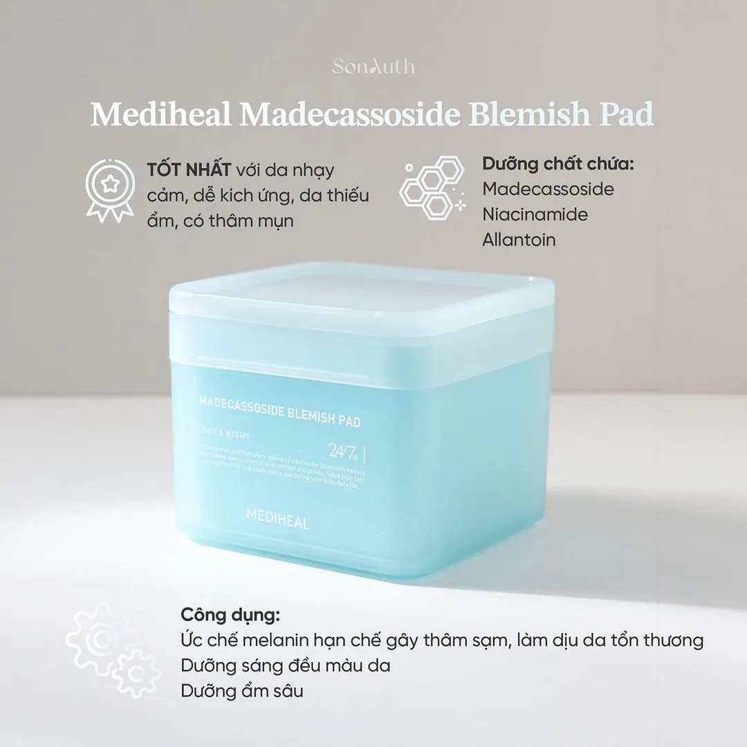 Review Các Dòng Pad Dưỡng Da Mediheal Toner Pad 12