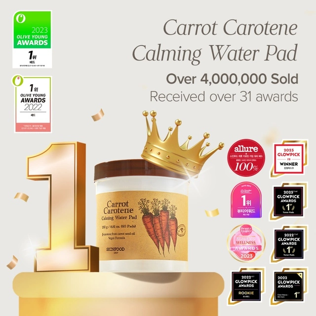 [Review] Toner Pad Cấp Ẩm Skinfood Carrot Carotene Calming Water Pad 9