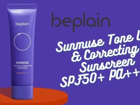 [Review]  Kem Chống Nắng Beplain Sunmuse Tone Up & Correcting Sunscreen SPF50 12