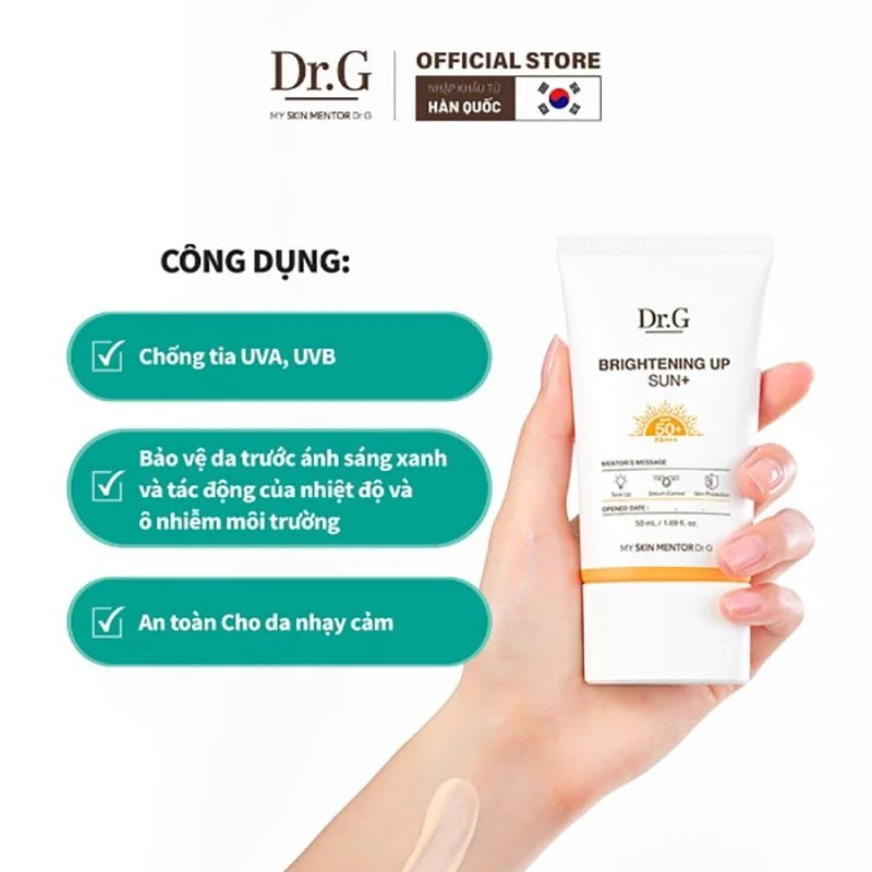 [Review] Kem Chống Nắng Dưỡng Sáng Nâng Tone Da Dr.G Brightening Up Sun+ SPF50+ PA+++ 50ML 7