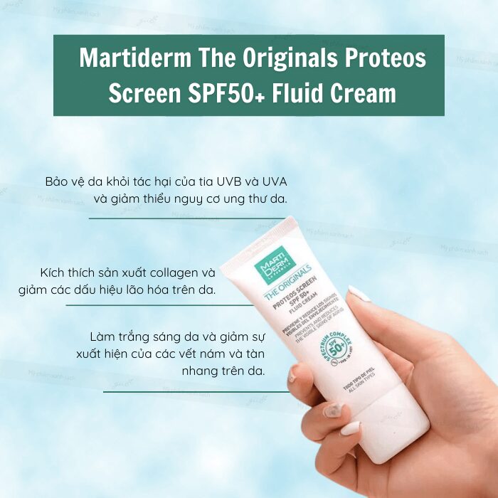 [Review] Kem chống nắng MartiDerm The Originals Proteos Screen SPF50+ 9