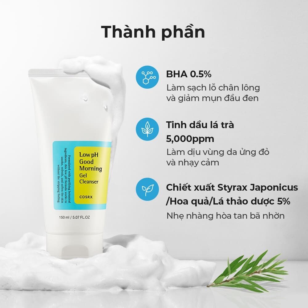 [Review] Gel Rửa Mặt Cosrx Low pH Good Morning 5