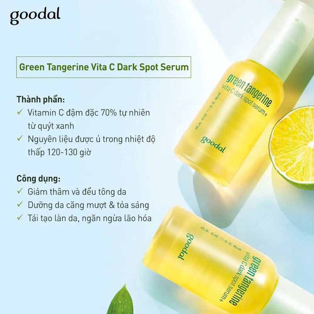 [Review] Tinh Chất Goodal Green Tangerine Vita-C Dark Spot Care Serum 6