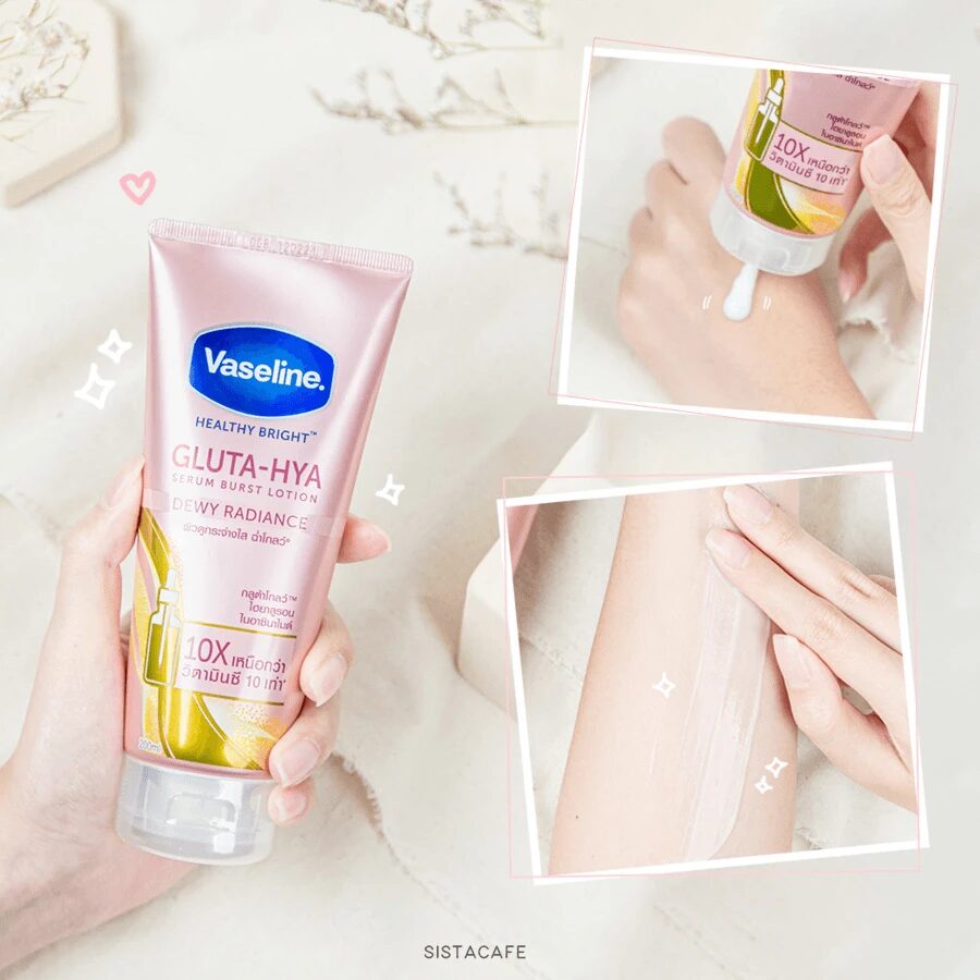 [Review] Sữa Dưỡng Thể Trắng Da Vaseline Gluta-Hya Serum Burst UV Lotion Dewy Radiance 4