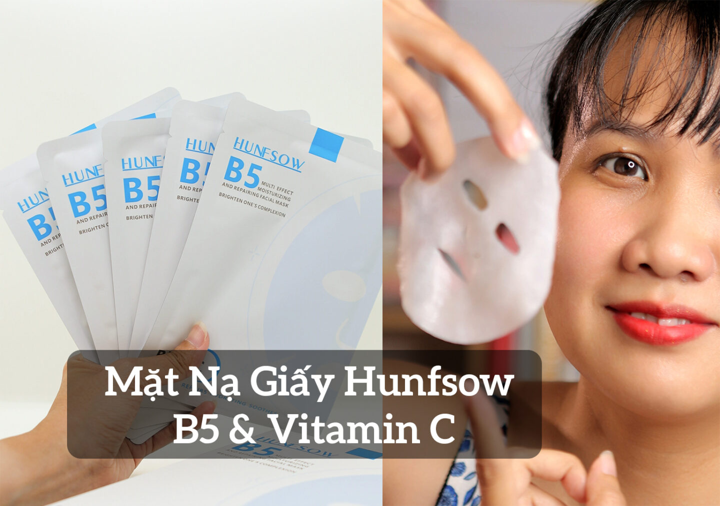 Mặt Nạ Giấy Hunfsow B5 & Vitamin C Cho Làn Da Tươi Trẻ 5